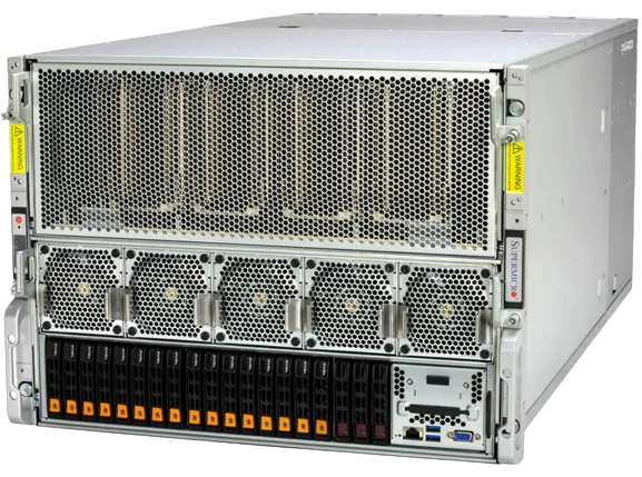 Supermicro 8U HGX H100 8-GPU server for large-scale AI and data centre deployments
