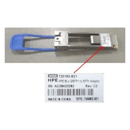 720193-B21 HPE BLc QSFP+ to SFP+ Adapter - RENEW
