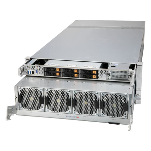 AS-4124GO-NART SuperMicro GPU A+ Server, 2 x AMD EPYC 7763, 8 x 64GB RAM, 2 x 1.92TB NVMe SSD, 2 x 960GB NVMe SSD, 1 x NVIDIA A100 640GB 8-WAY HGX BASEBOARD - NEW