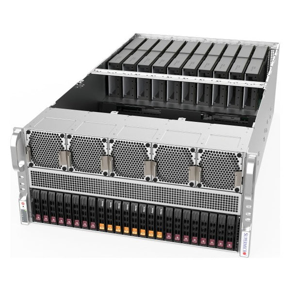 AS-5126GS-TNRT2 SuperMicro GPU A+ Server, 2 x AMD EPYC 9845, 24 x 128GB RAM, 8 x 15.36TB NVMe SSD, 6 x NVIDIA H200 141GB NVL Graphics Card - NEW