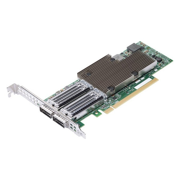 BCM957508-P2100G Broadcom NetXtreme E-Series P2100G, Dual-port 100GbE, PCIe4.0 x16, 2x QSFP56/QSFP28, LP+FH - NEW