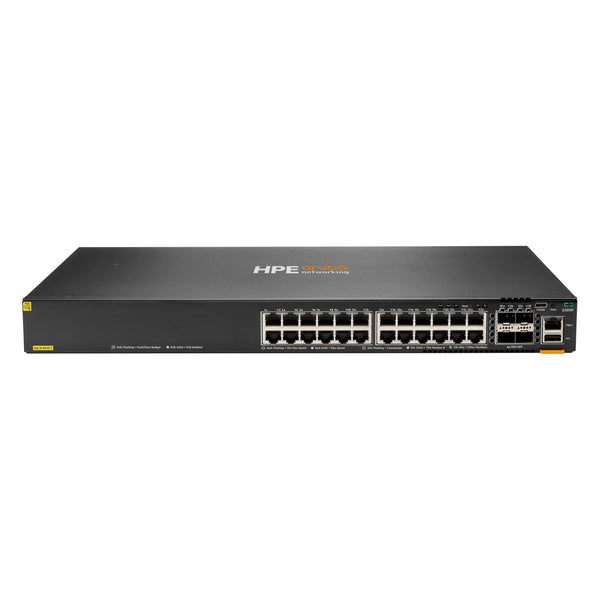 JL666A ARUBA CX 6300F 24-port 1GbE Class 4 PoE and 4-port SFP56 Switch - RENEW