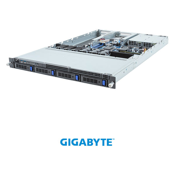 R133-C10-AAA1 Gigabyte Rack Server, 1 x AMD Ryzen 9900X, 4 x 48GB RAM, 1 x 3.84TB NVMe M.2 SSD - Refurbished