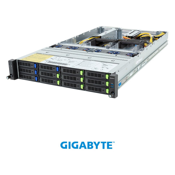 R283-ZF0-AAL1 Gigabyte Rack Server, 2 x AMD EPYC 9575F, 24 x 64GB RAM, 8 x 3.84TB NVMe SSD, 4 x NVIDIA L40S 48GB GPU, 2 x 2700W PSU - NEW