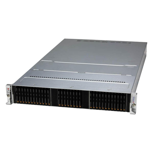 Supermicro 2U front-loading all-flash storage server with 32 E3.S NVMe drives and PCIe 5.0, ASG-2115S-NE332R, Bergamo 9754, 8 x 128GB RAM, 32 x 15.3TB SSD, 2 x 1.92TB SSD - NEW