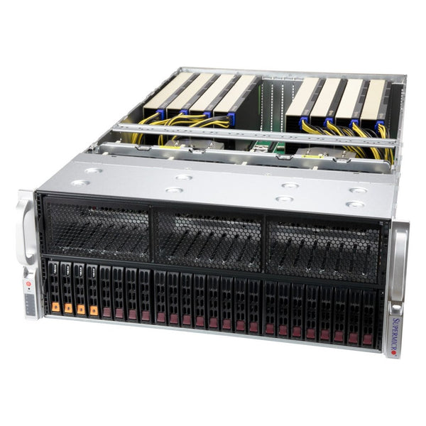 Supermicro System AS-4124GS-TNR+, 2 x AMD EPYC 7F32, 16 x 16GB RAM, 960GB SSD, 8 x NVIDIA A10 24 GB - NEW - 3 YEAR WARRANTY