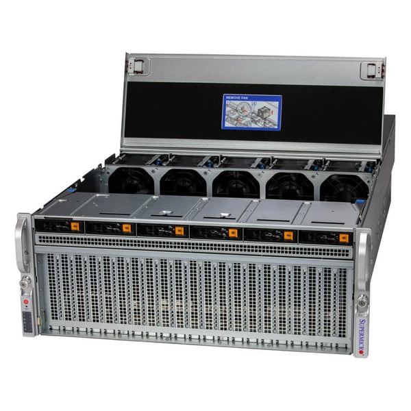 SYS-421GU-TNXR Supermicro GPU SuperServer, 2 x Intel Xeon Gold 6538Y+, 16 x 64GB RAM, 2 x 7.68TB NVMe SSD, 2 x 960GB SATA SSD, 1 x NVIDIA 4-WAY H200 141GB HGX Baseboard - NEW